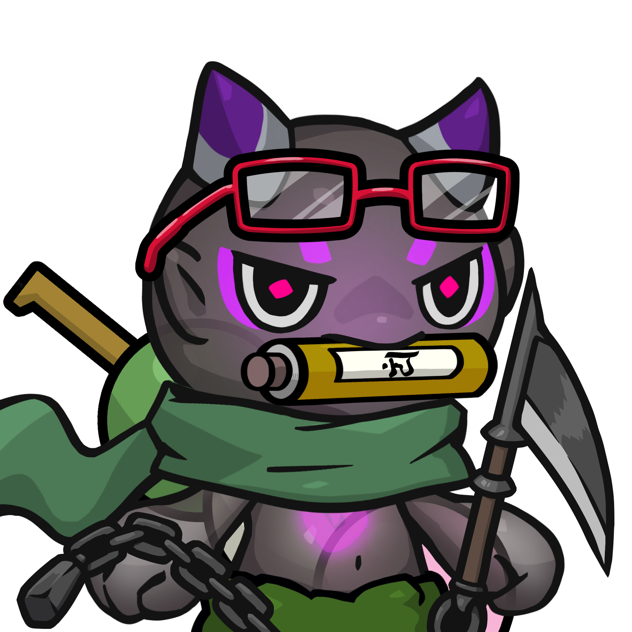 Yama-Transparent purple(scroll) #24986