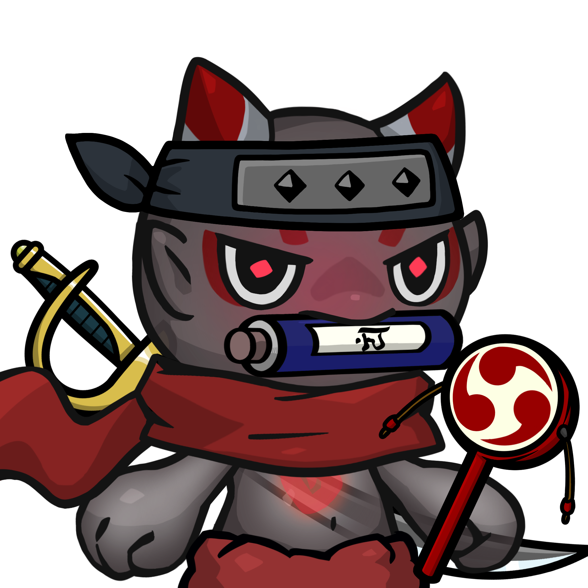 Yama-Transparent red(scroll) #24989