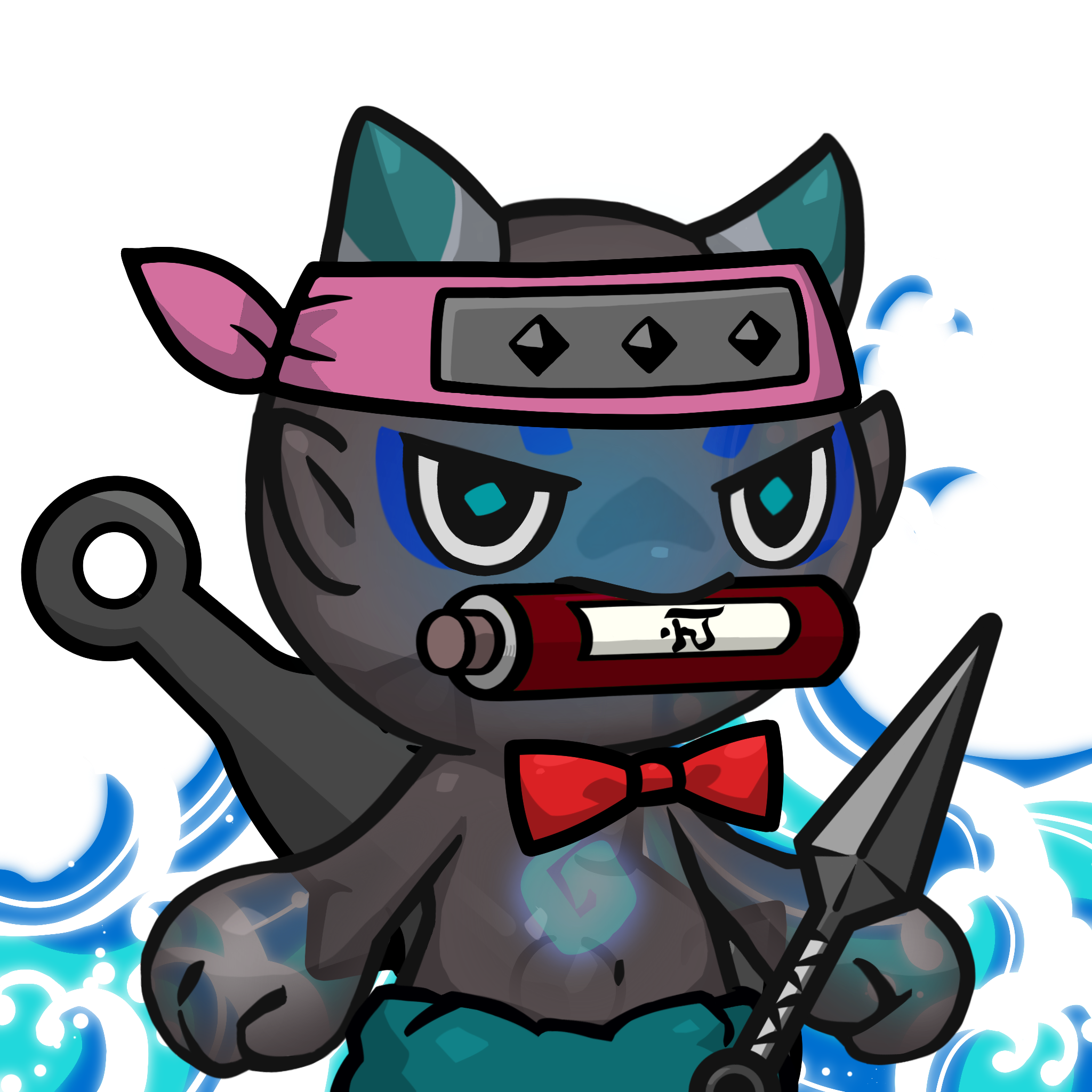 Yama-Transparent blue(scroll) #25558